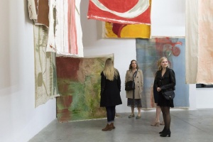 Guests at the Opening Reception of Vivian Suter's La Canícula. The Power Plant, Toronto, 2018. Photo: Henry Chan.